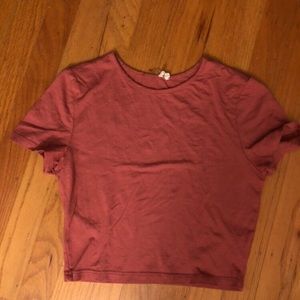 Dusty rose crop top T-shirt